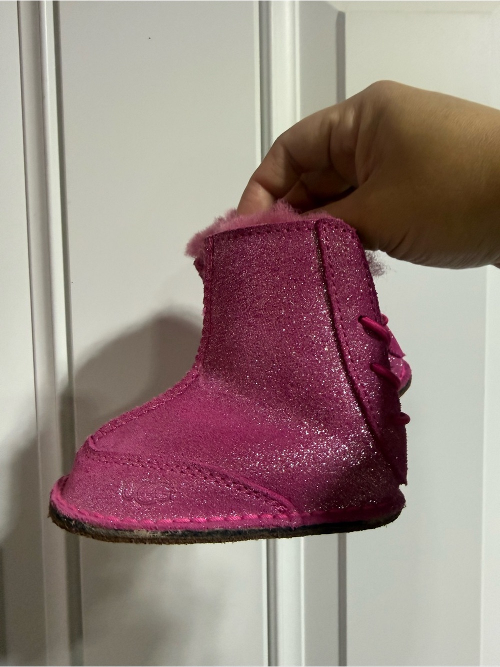 Baby UGGs Pink Glitter Winter Boot